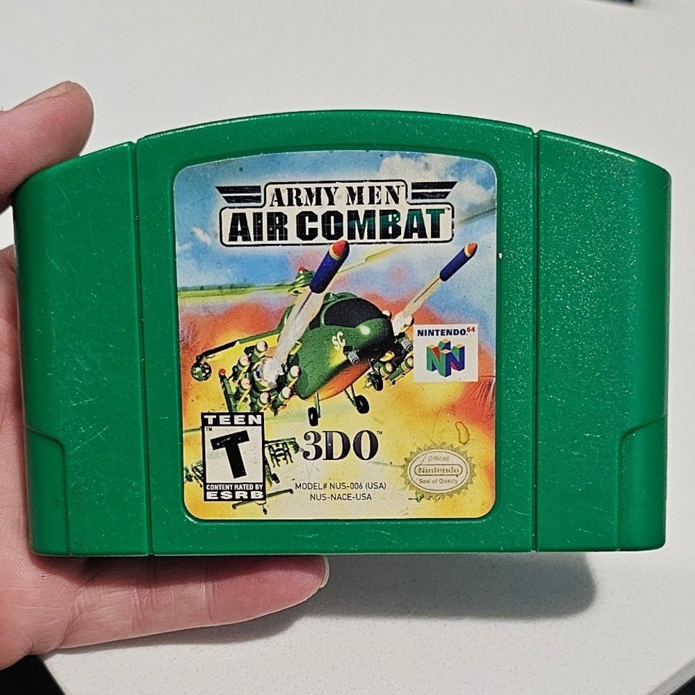 Army Men Air Combat Nintendo 64 N64 Green Cartridge 3DO NUS-006 USA Authentic